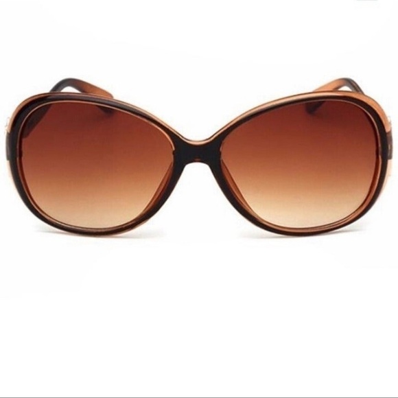 Brown Oversized Sunglasses Gradient Lenses Polarized New w Case main image 4